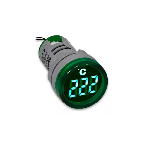 TERMOMETRO Ø22 MM  -20 A 199 ºC    50-380V  VERDE
